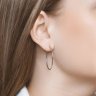 Серьги конго из серебра (Арт.94140045)
