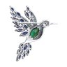 Брошь золотая пробы 585 с миксом камней (Арт.740242-3)