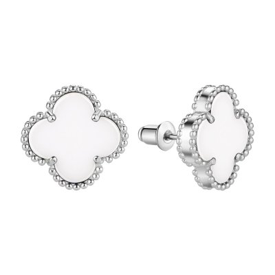 Серьги из серебра с керамикой (Арт.tc-e01989-w-w-x-x-x)