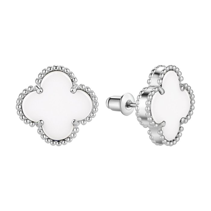 Серьги из серебра с керамикой (Арт.tc-e01989-w-w-x-x-x)