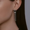 Серьги серебряные с ониксом и фианитами «Ночная Вуаль» SOKOLOV (арт.94-321-02083-1)
