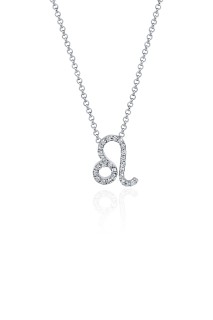 Ожерелье с бриллиантами «Знак Льва Elegance» из белого золота Estet (арт.01Л622139)