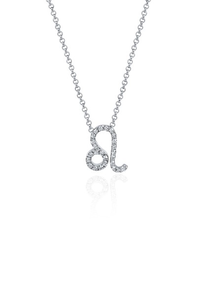 Ожерелье с бриллиантами «Знак Льва Elegance» из белого золота Estet (арт.01Л622139)