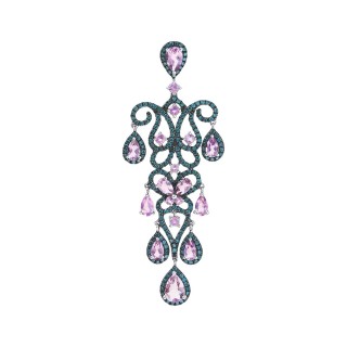 Кулон с аметистом и бриллиантами «Королевский Вихрь» из белого золота MyJewels (арт.MP51604A-BL-PAM_PD_DL_AM_WG)