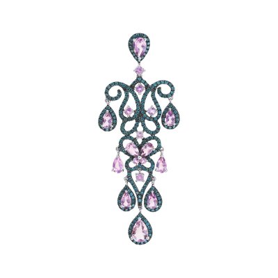 Кулон из белого золота с аметистом и бриллиантом (Арт.mp51604a-bl-pam_pd_dl_am_wg)