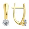 Серьги из желтого золота с бриллиантами (Арт.1020947-2)