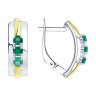 Серьги из золочёного серебра с агатами (Арт.92022364)