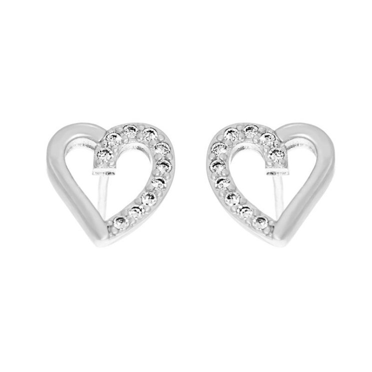 Серьги из серебра с фианитом (Арт.hl-e341512-x-w-x-x-w)