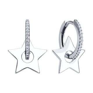 Серьги из серебра с фианитами «Звёздное сияние» Соколов (арт.94026810)
