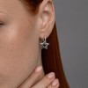 Серьги из серебра с фианитами «Звёздное сияние» Соколов (арт.94026810)