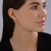 Серьги из серебра с фианитами «Круг сияния» Соколов (арт.94026912)
