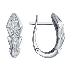 Серьги из белого золота с бриллиантами (Арт.1022173-3)