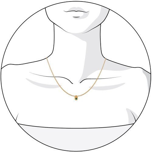 Кулон золотой с изумрудом «Капля нежности» SOKOLOV (арт.3030061)