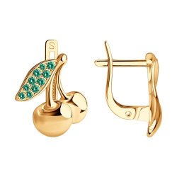 Серьги из серебра с фианитами (Арт.93020149)