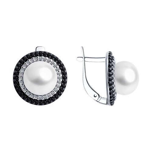 Серьги из серебра с миксом камней (Арт.94-320-01918-1)