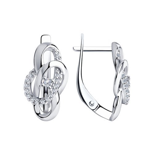 Серьги из серебра с фианитами (Арт.94-120-00756-1)