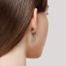 Серьги из серебра с фианитами (Арт.94-120-00756-1)