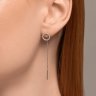 Серьги из серебра с фианитами (Арт.94026610)