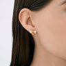 Серьги пусеты золотые пробы 585 с цитрином (Арт.51-322-00466-1)