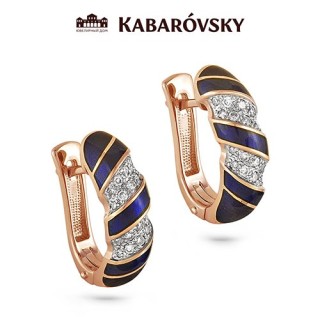 Серьги золото с бриллиантами «Ночная соната» Kabarovsky (арт.12-0590-1007)