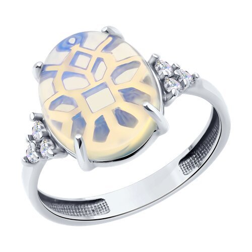 Кольцо из серебра с опалитом и фианитами (Арт.94-310-01837-1)