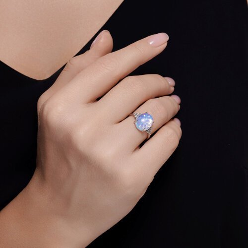 Кольцо из серебра с опалитом и фианитами (Арт.94-310-01837-1)