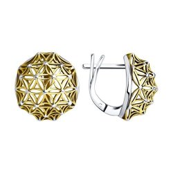 Серьги из золочёного серебра (Арт.95020094)