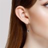 Серьги золотые пробы 585 с топазом (Арт.51-321-01929-1)