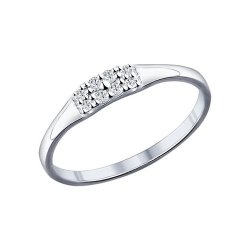 Кольцо из серебра с фианитами (Арт.94011714)