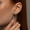 Серьги золотые пробы 585 с гранатом (Арт.51-320-02465-2)