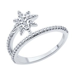 Кольцо из серебра с фианитами (Арт.94014062)