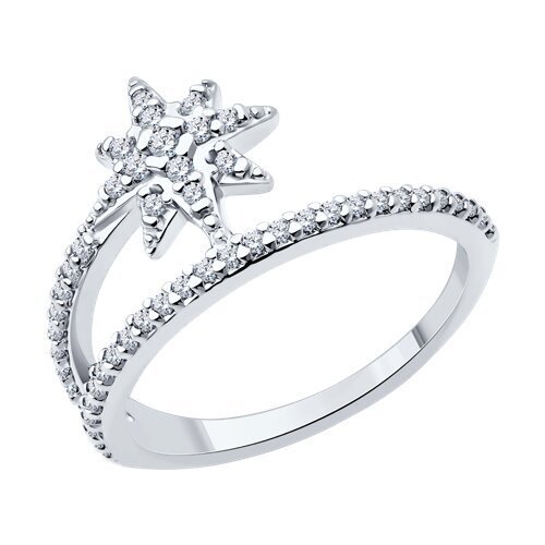 Кольцо из серебра с фианитами (Арт.94014062)