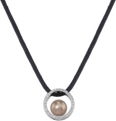 Кулон из серебра с жемчугом и кристаллом swarovski (Арт.ahp-2-8-9-s)