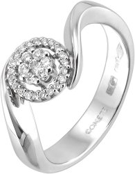 Кольцо из белого золота с бриллиантом (Арт.anb_1105_54)