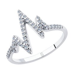 Кольцо из серебра с фианитами (Арт.94013094)