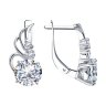 Серьги из серебра с фианитами (Арт.94020456)