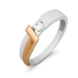 Кольцо из золота с бриллиантом Русские Самоцветы (Арт.71068)