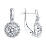 Серьги из серебра с фианитами (Арт.94022571)