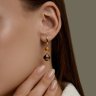 Серьги золотые пробы 585 с миксом камней (Арт.729272)