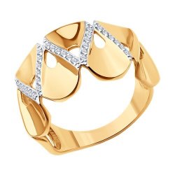 Кольцо из золота с фианитами (Арт.019354)