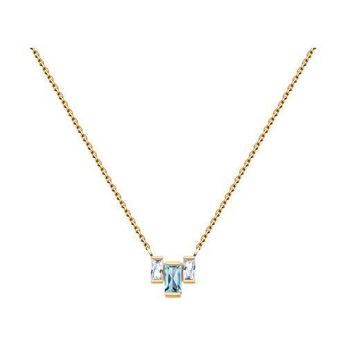 Колье золотое пробы 585 с топазом (Арт.770453)