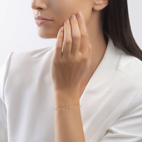 Браслет из золота с фианитами (Арт.051154)