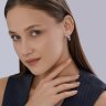 Серьги из серебра с аметистами и фианитами (Арт.92023198)
