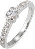 Кольцо серебряное с кубическим цирконием «Bridal Shine» Breuning (арт.4105395)