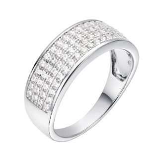 Кольцо с фианитами «Spark Shine» серебро 925 Fresh Jewelry (арт.SL-R01639-X-W-X-X-W)