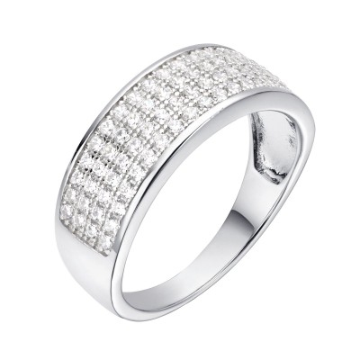 Кольцо с фианитами «Spark Shine» серебро 925 Fresh Jewelry (арт.SL-R01639-X-W-X-X-W)