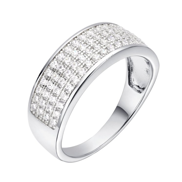 Кольцо из серебра с фианитом (Арт.sl-r01639-x-w-x-x-w)