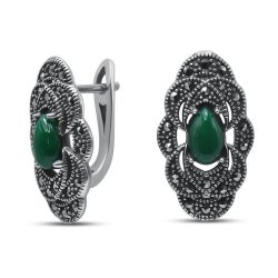 Серьги Серебряные крылья (Арт.2239332370e_agat_markazit)