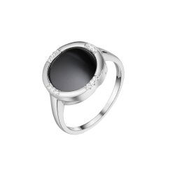 Кольцо из серебра с керамикой и фианитом (Арт.tc-r00378-b-w-x-x-w)