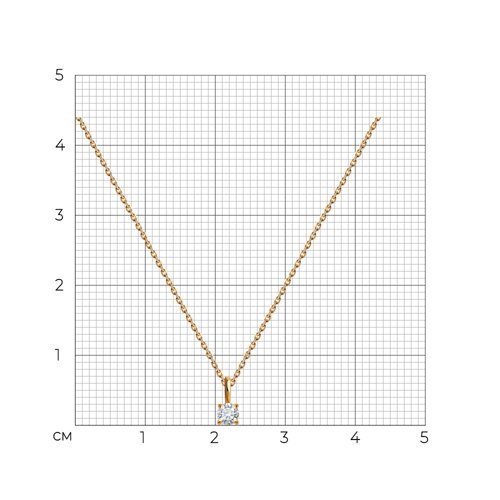 Колье из золота с бриллиантом (Арт.1070270)